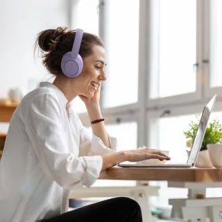 PowerLocus Universe Active Noise Cancelling Over-Ear Koptelefoon Purple