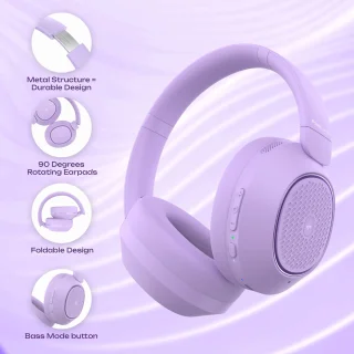 PowerLocus Universe Active Noise Cancelling Over-Ear Koptelefoon Purple