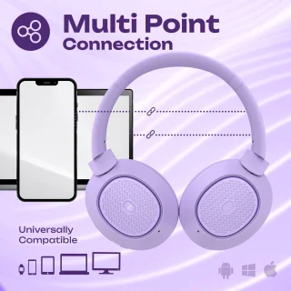 PowerLocus Universe Active Noise Cancelling Over-Ear Koptelefoon Purple