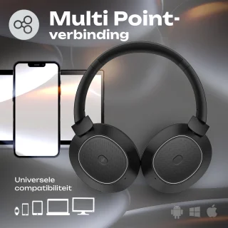 PowerLocus Universe Active Noise Cancelling Over-Ear Koptelefoon Zwart