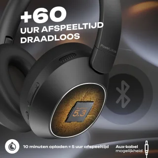 PowerLocus Universe Active Noise Cancelling Over-Ear Koptelefoon Zwart