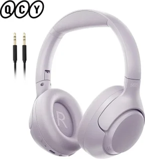 QCY Bluetooth Draadloze Noise Cancelling Koptelefoon Paars