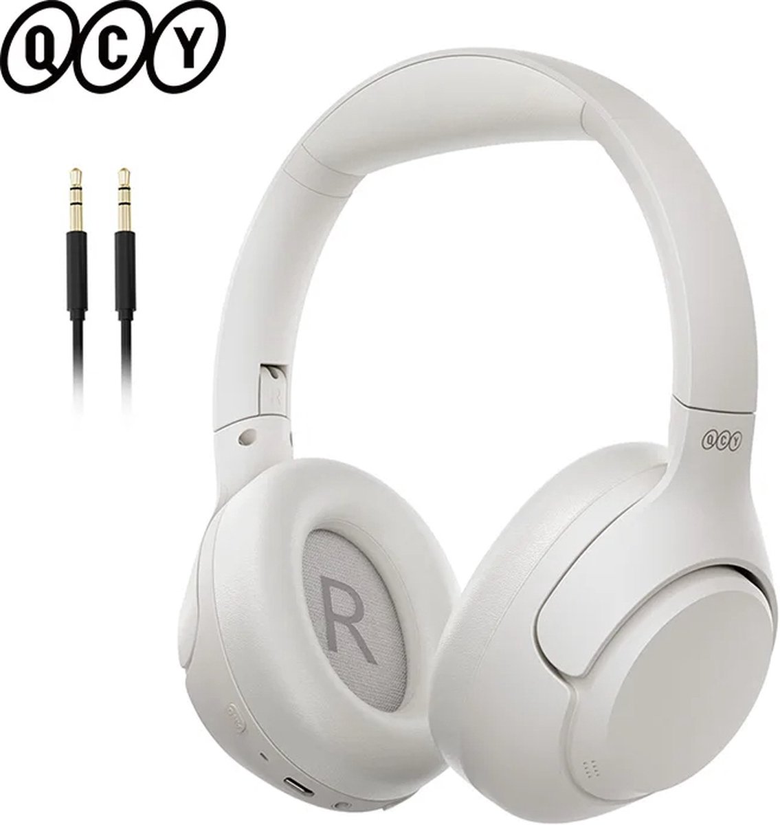 De QCY Draadloze Bluetooth Koptelefoon Wit in één oogopslag