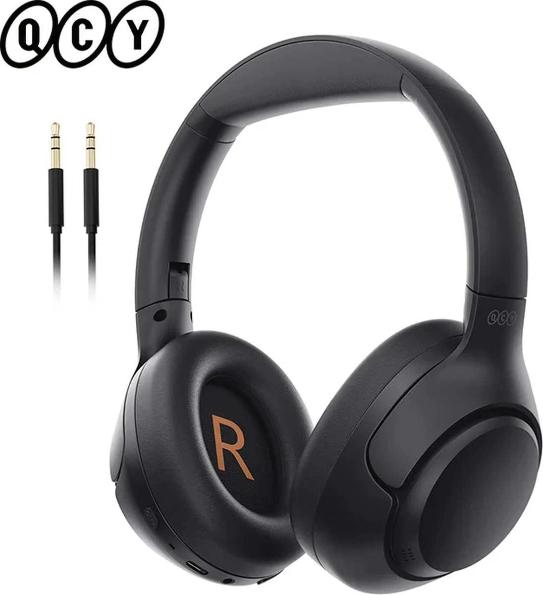 De QCY Draadloze Bluetooth Koptelefoon Zwart in één oogopslag