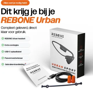 REBØNE Bone Conduction Headphone Sport Zwart