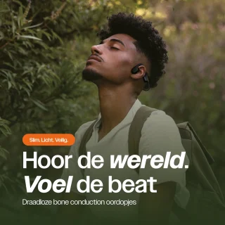REBØNE Bone Conduction Headphone Sport Zwart