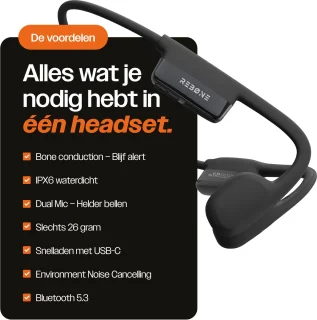 REBØNE Bone Conduction Headphone Sport Zwart