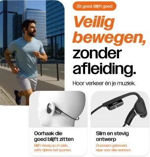 REBØNE Bone Conduction Headphone Sport Zwart