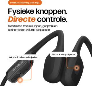 REBØNE Bone Conduction Headphone Sport Zwart