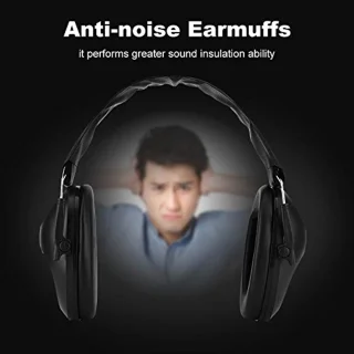 Shooting Earmuffs Hearing Protection Headphones (Black)