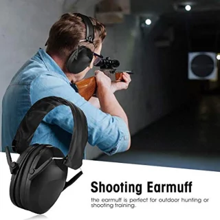 Shooting Earmuffs Hearing Protection Headphones (Black)