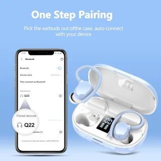 SnelShoppen - Bluetooth sporthoofdtelefoon draadloos met oorhaak