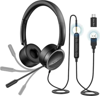 SnelShoppen pc-headset met microfoon