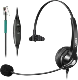 SnelShoppen phone headset RJ9 met microfoon noise cancelling voor vaste telefoon