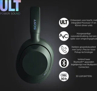 Sony ULT Wear Noise Cancelling Koptelefoon Forest Gray