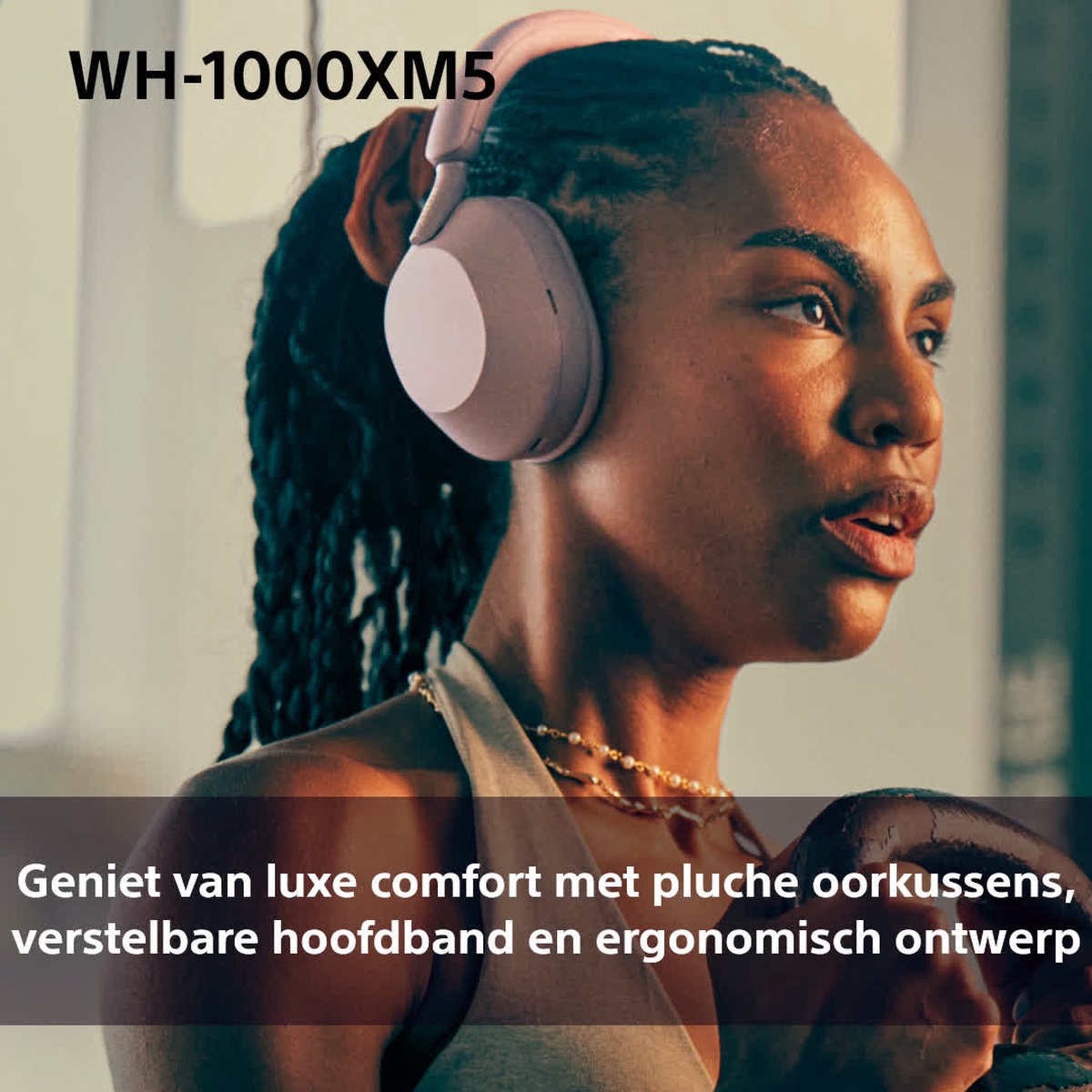 Sony WH-1000XM5 Draadloze Koptelefoon Smoky Pink