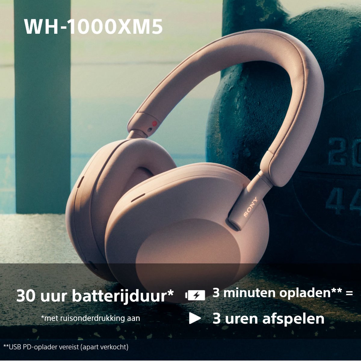 Sony WH-1000XM5 Draadloze Koptelefoon Smoky Pink