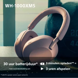 Sony WH-1000XM5 Draadloze Koptelefoon Smoky Pink