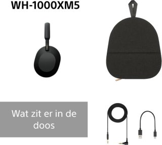 Sony WH-1000XM5 Draadloze Noise Cancelling Koptelefoon Zwart