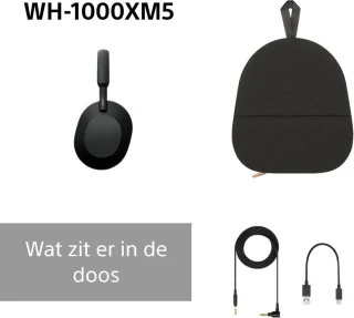 Sony WH-1000XM5 Draadloze Noise Cancelling Koptelefoon Zwart