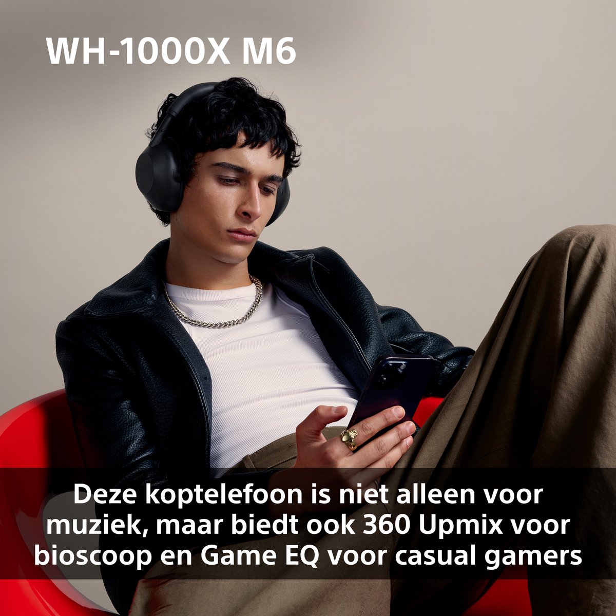 Sony WH-1000XM6 Draadloze Koptelefoon Blauw