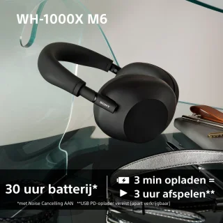 Sony WH-1000XM6 Draadloze Koptelefoon Blauw