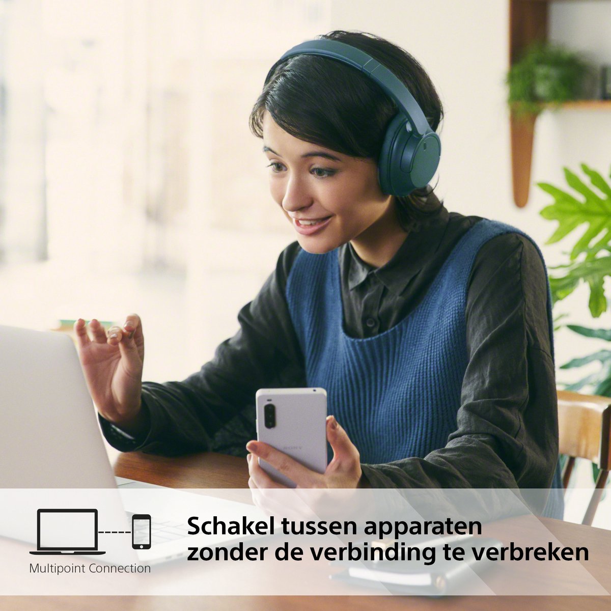 Sony WH-CH720N Draadloze Over-ear Koptelefoon Blauw