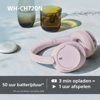 Sony WH-CH720N Draadloze Over-ear Koptelefoon Roze