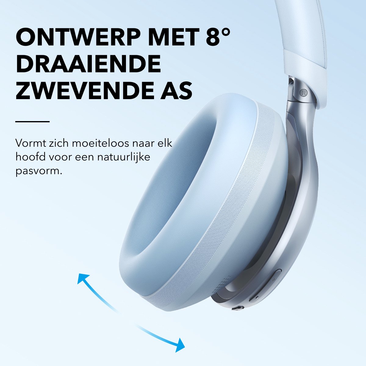 soundcore by Anker Space One Draadloze Over-ear Koptelefoon Blauw