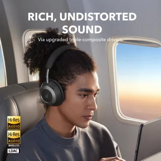 soundcore by Anker Space One Pro Draadloze Over-ear Koptelefoon Zwart