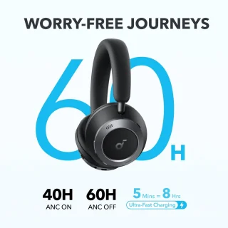 soundcore by Anker Space One Pro Draadloze Over-ear Koptelefoon Zwart