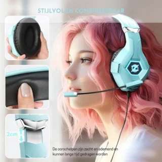 StayPowered Gaming Headset Lichtblauw Multiplatform