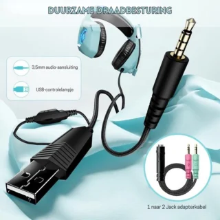 StayPowered Gaming Headset Lichtblauw Multiplatform