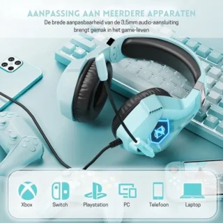 StayPowered Gaming Headset Lichtblauw Multiplatform