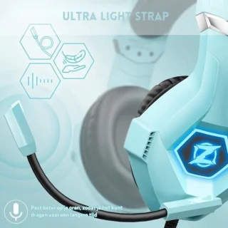 StayPowered Gaming Headset Lichtblauw Multiplatform