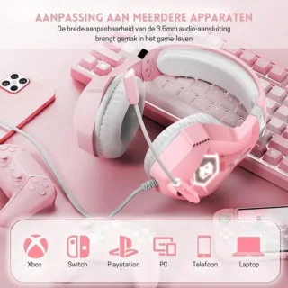 StayPowered Gaming Headset Roze