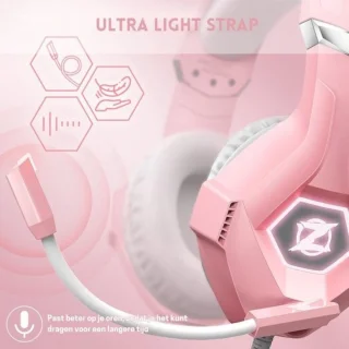 StayPowered Gaming Headset Roze