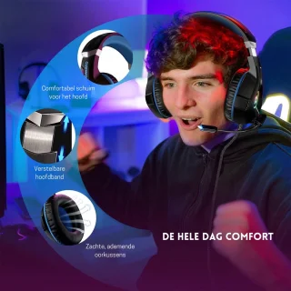 StayPowered Gaming Headset Zwart