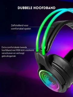 StayPowered Gaming Headset Zwart voor PC en PS4