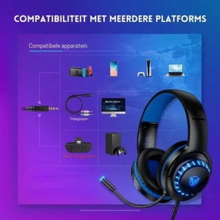 StayPowered Gaming Headset Zwart/Blauw