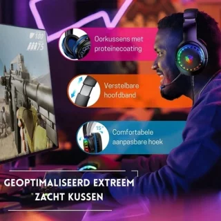 StayPowered Gaming Headset Zwart/Blauw RGB