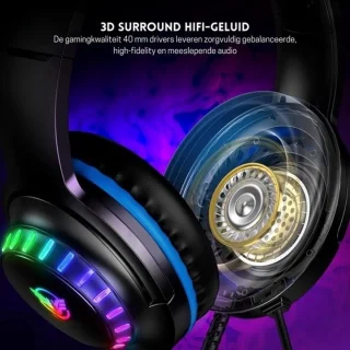 StayPowered Gaming Headset Zwart/Blauw RGB