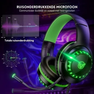 StayPowered Gaming Headset Zwart/Groen