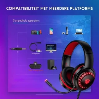 StayPowered Gaming Headset Zwart/Rood
