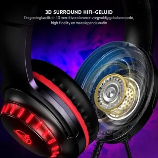 StayPowered Gaming Headset Zwart/Rood