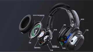 Thuys Draadloze Over-Ear Koptelefoon Champagne