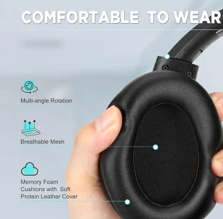 Tuinyo Draadloze Over Ear Koptelefoon Zwart