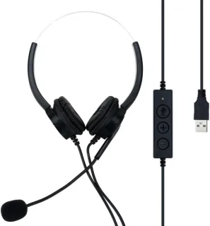 USB headset zwart