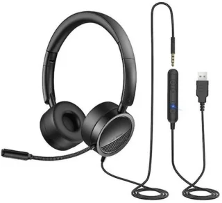 USB headset zwart
