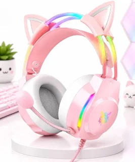 VHV gaming headset met microfoon kattenoor
